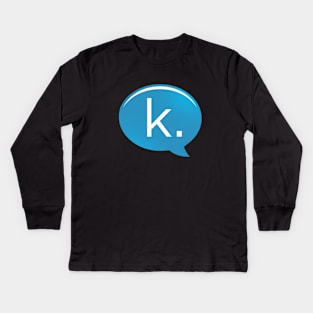 K Text Kids Long Sleeve T-Shirt